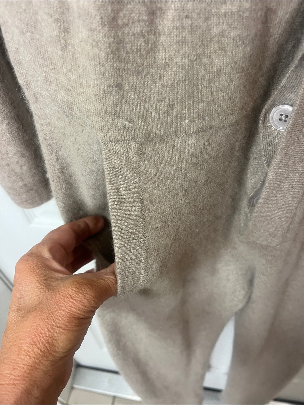 NakedCashmere soft tan oatmeal colored jumpsuit with pockets S/M - Picture 5 of 8